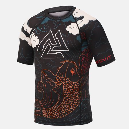 Peresvit Koi Short Sleeve Rashguard Blue Orange Red