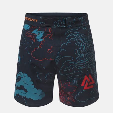 Peresvit Koi MMA Shorts Blue Orange Red